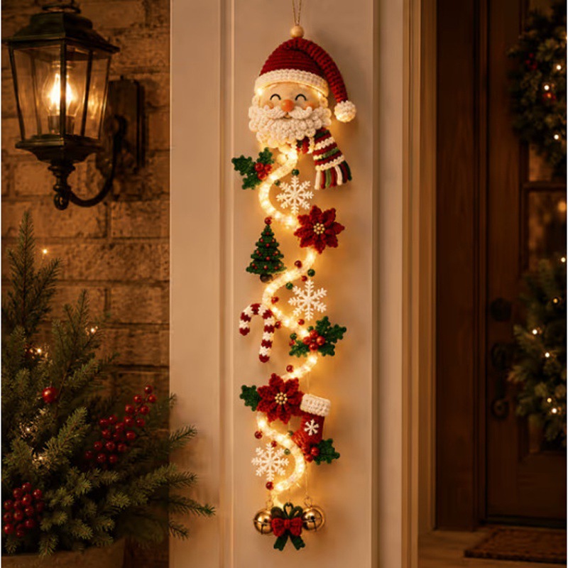 Wall Decor Lighting Tree - 2026 Glowing Christmas Door Hanger,Large Lighted