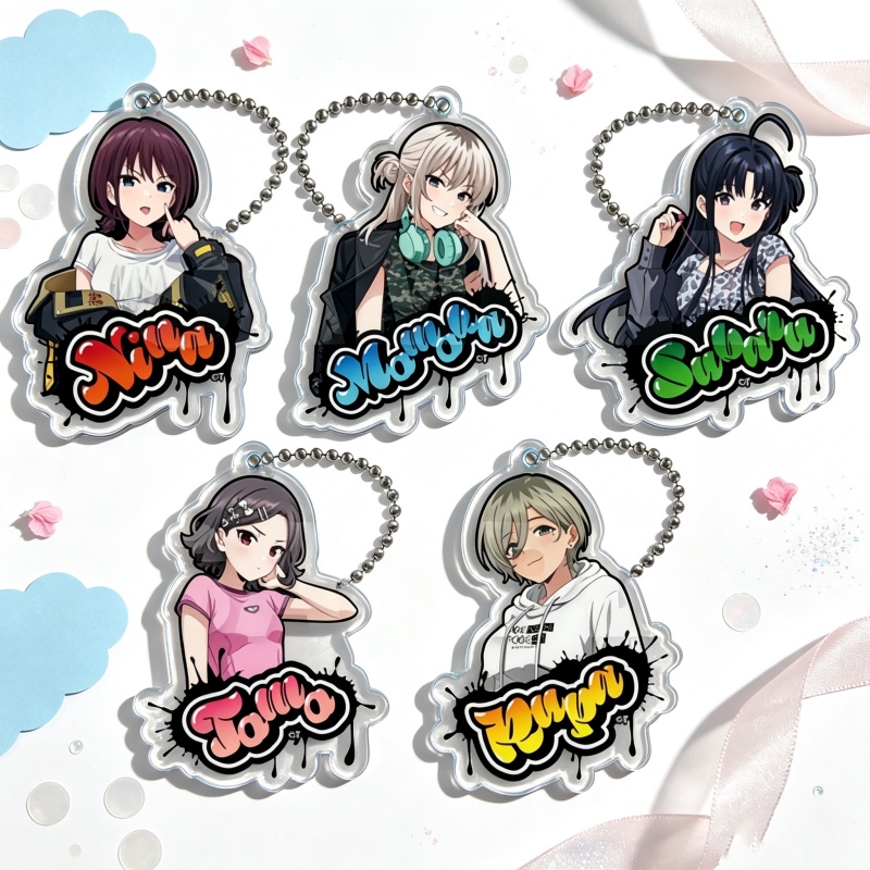 Decor Lighting Phone Number - Anime Girls Band Cry6CM Acrylic Pendant