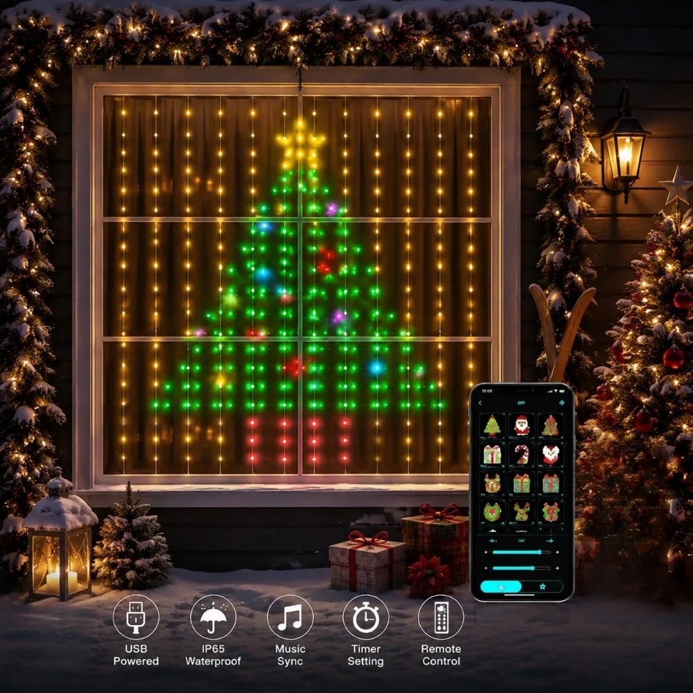 Outdoor LED Pixel Curtain Ligh - Lighting Decor Outdoor recension och pris