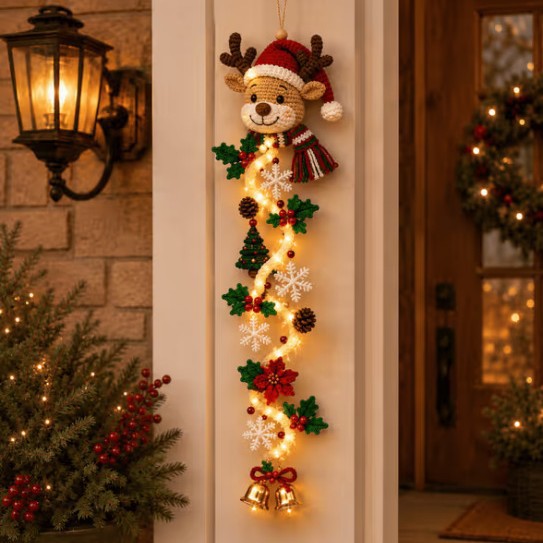 2026 Glowing Christmas Door Ha - Wall Decor Lighting Tree recension och pris