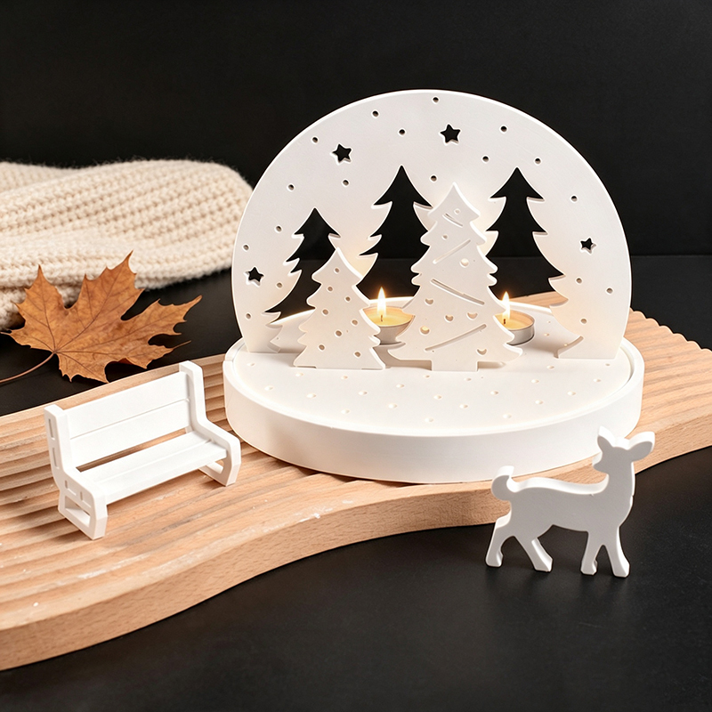 Christmas Elk Tealight Candle  - Candle Holder Set recension och pris