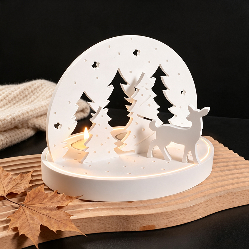 Christmas Elk Tealight Candle  - Candle Holder Set recension och pris