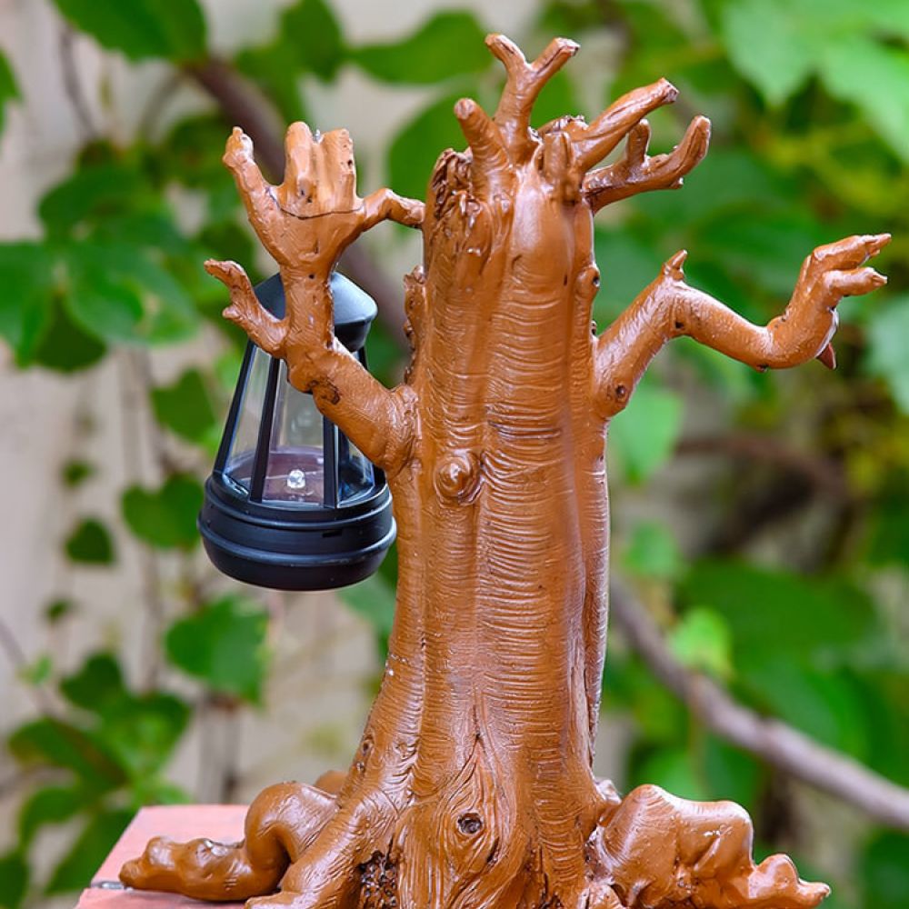 Solar Resin Tree Spirit Figuri - Outdoor Lighting Decor Ideas recension och pris