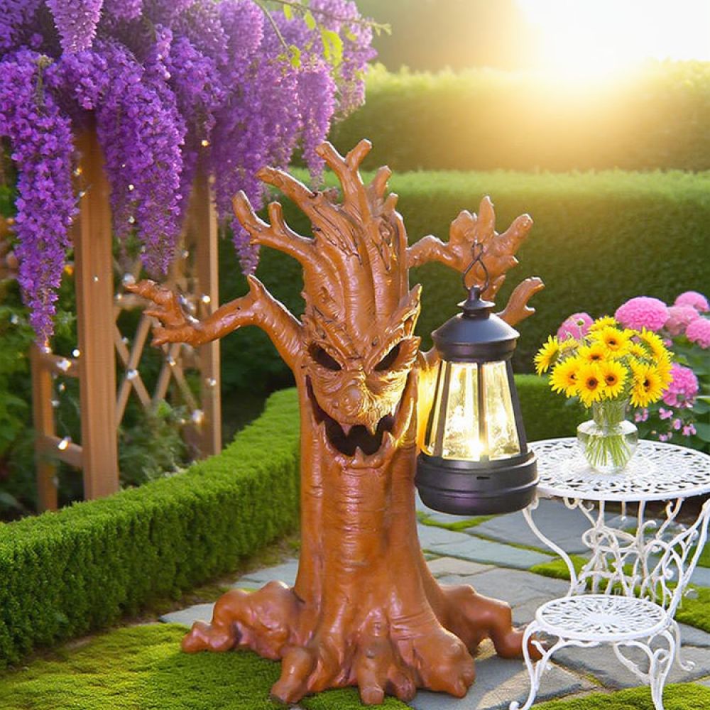 Solar Resin Tree Spirit Figuri - Outdoor Lighting Decor Ideas recension och pris