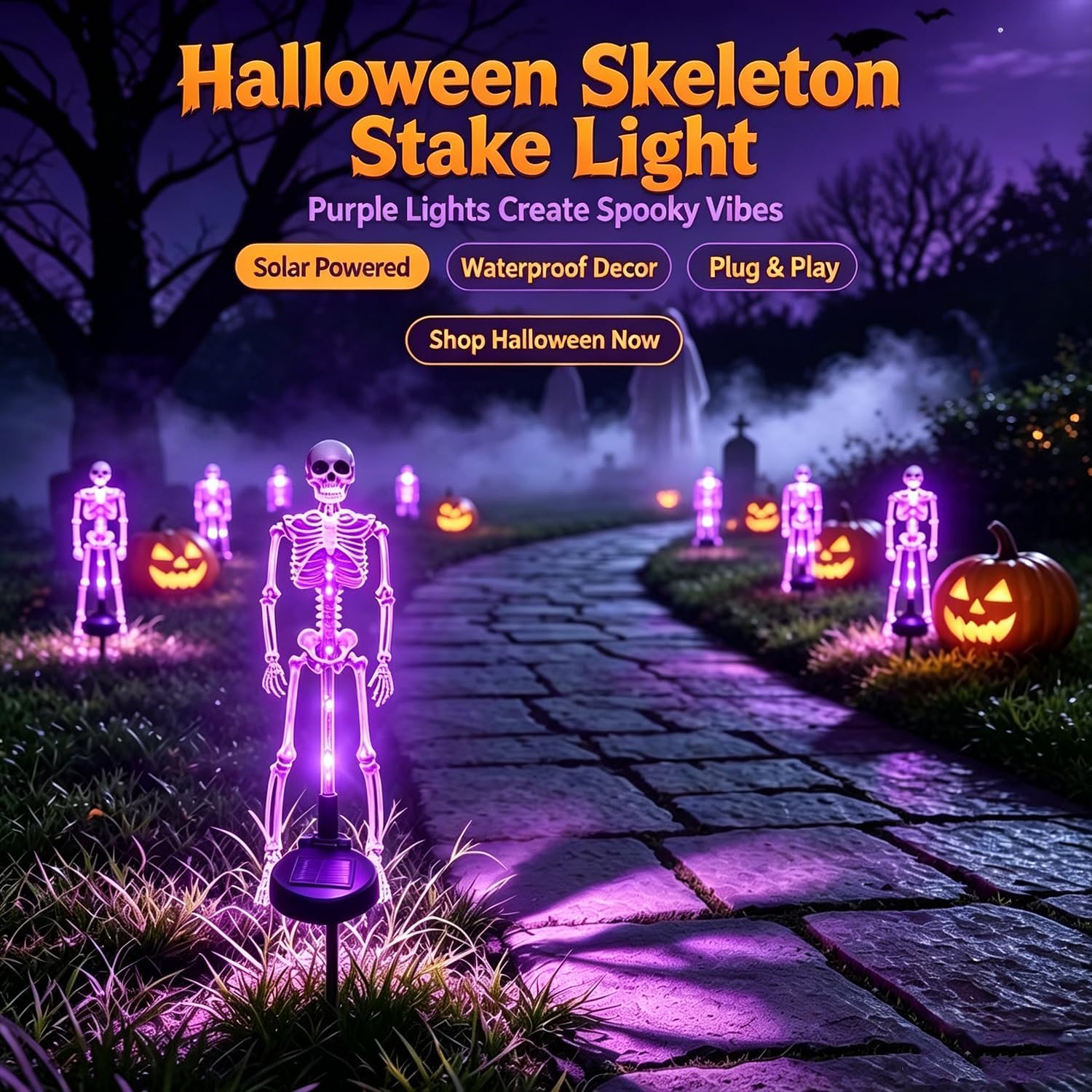 Halloween Skeleton Stake Light - Lighting Decor House recension och pris