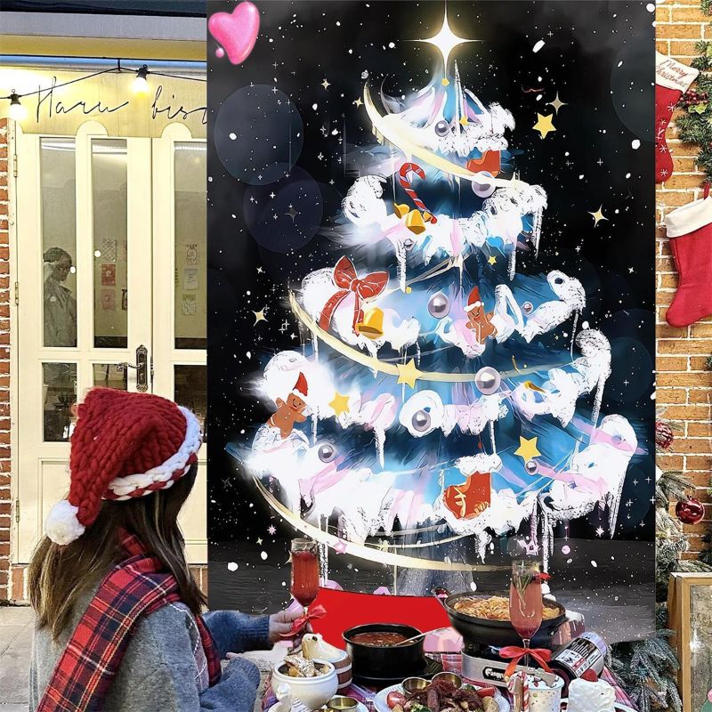 VIKAMA Wall Tapestry Blue Ice  - Wall Decor Lighting Tree recension och pris