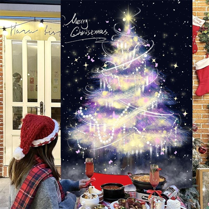 VIKAMA Wall Tapestry Blue Ice  - Wall Decor Lighting Tree recension och pris