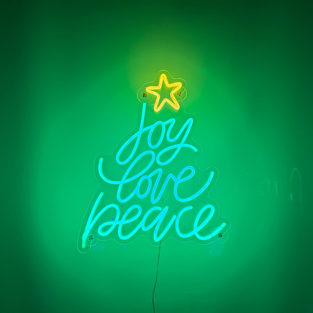 Joy Love Peace Neon Sign, Chri - Outdoor Lighting Decor Ideas recension och pris