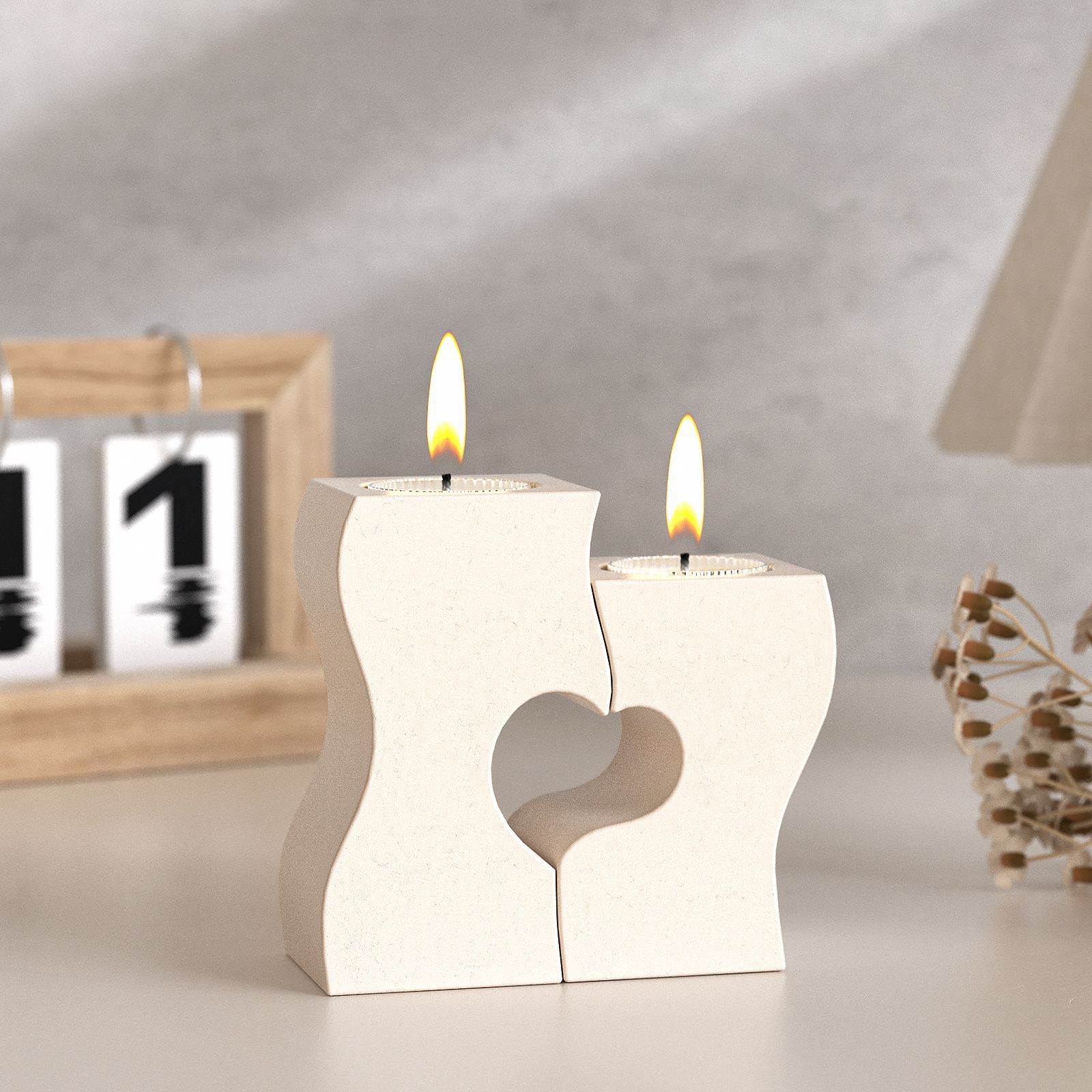 S Heart Candlestick Silicone M - Candle Holder Set recension och pris