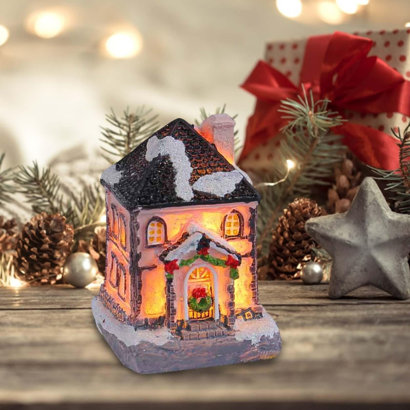 Christmas Lighted House Resin  - Lighting Decor House recension och pris