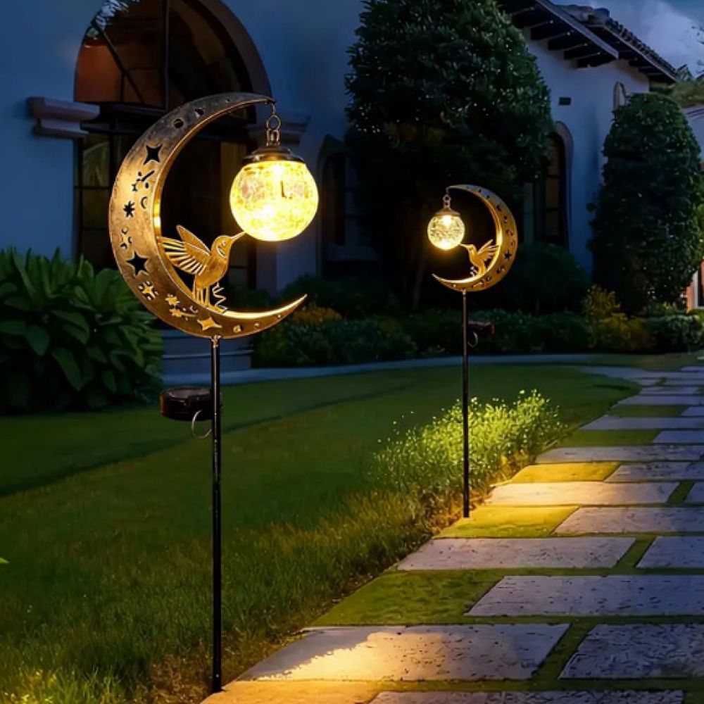 Hummingbird Moon Solar Garden  - Outdoor Lighting Decor Ideas recension och pris