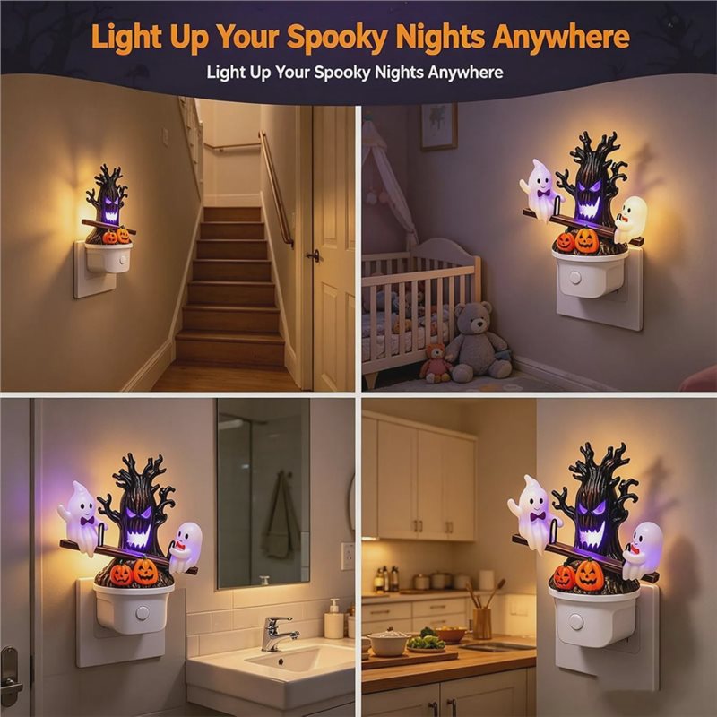 COFA-Halloween Decor- 3D Glowi - Wall Decor Lighting Tree recension och pris