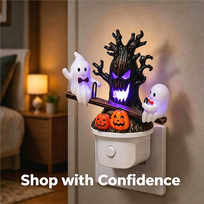 COFA-Halloween Decor- 3D Glowi - Wall Decor Lighting Tree recension och pris