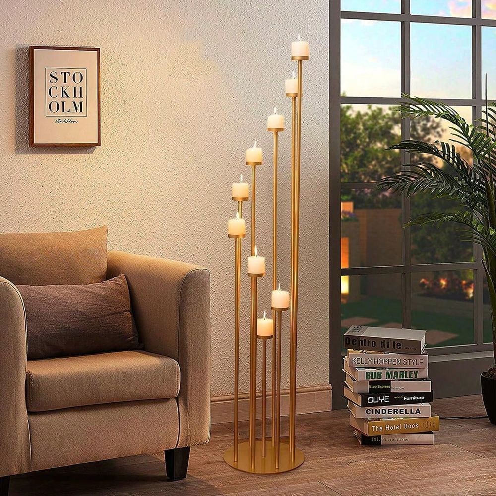 2Pcs 9 Arm Candelabra,Floor Ca - Candle Holder Set recension och pris