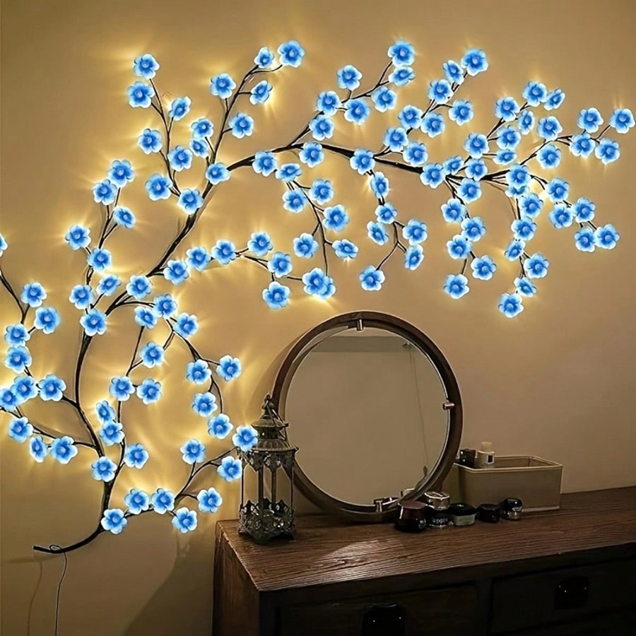 1pc 72 LEDS Blue Cherry Blosso - Wall Decor Lighting Tree recension och pris