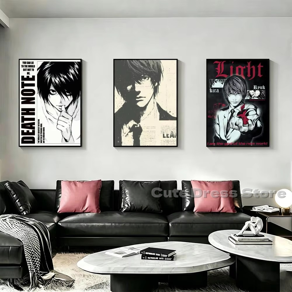 Death Note Canvas Print Unfram - Lighting Room Decor Items recension och pris