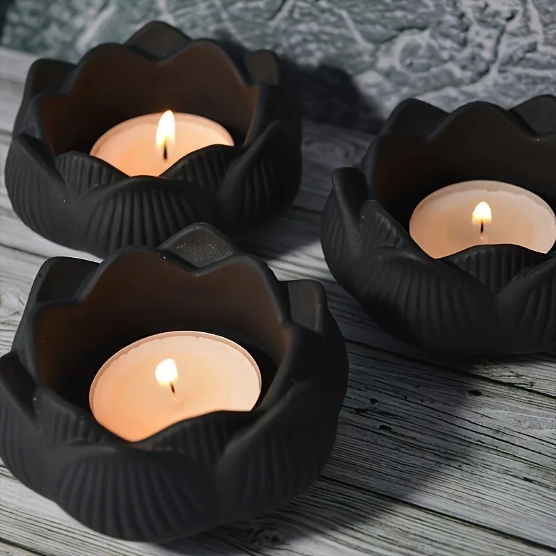 1pc DIY Lotus Flower Silicone  - Candle Holder Set recension och pris