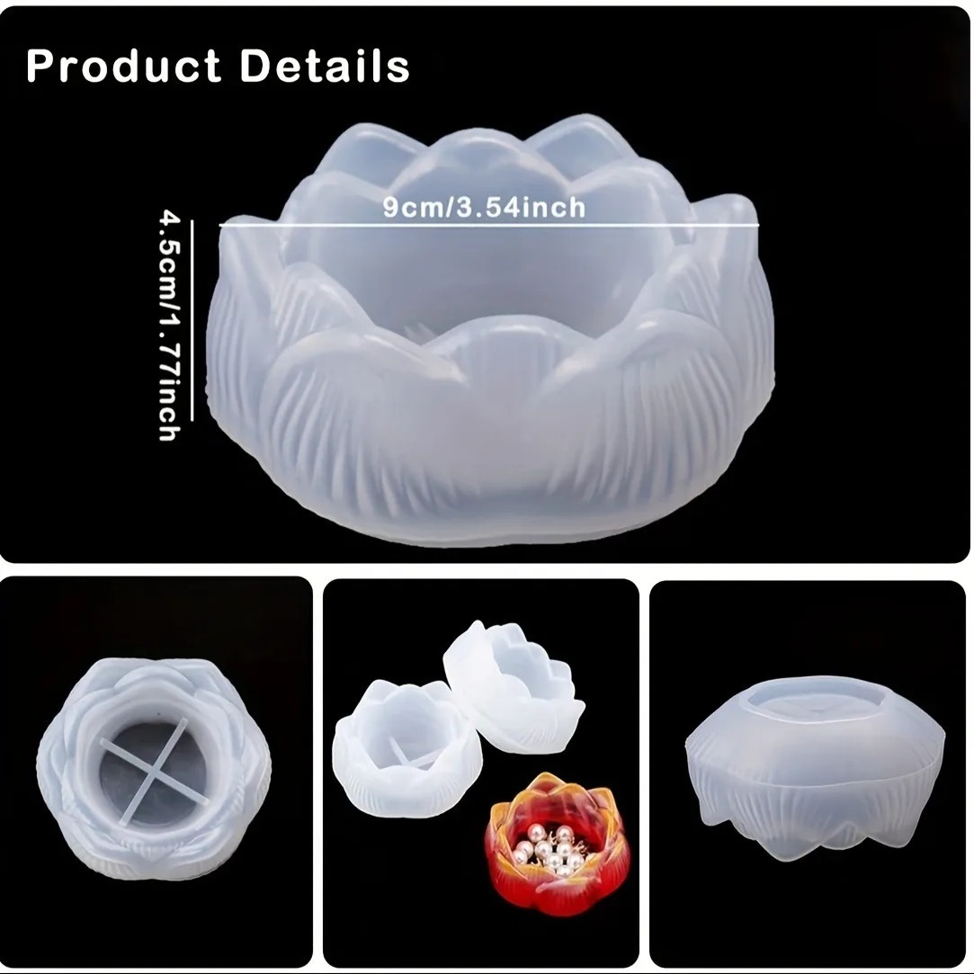 1pc DIY Lotus Flower Silicone  - Candle Holder Set recension och pris