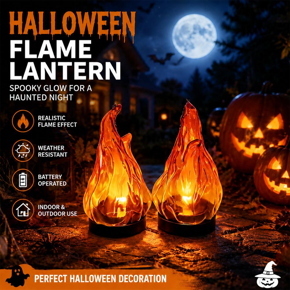 Solar Flame Hanging Lantern Li - Lighting Decor Outdoor recension och pris