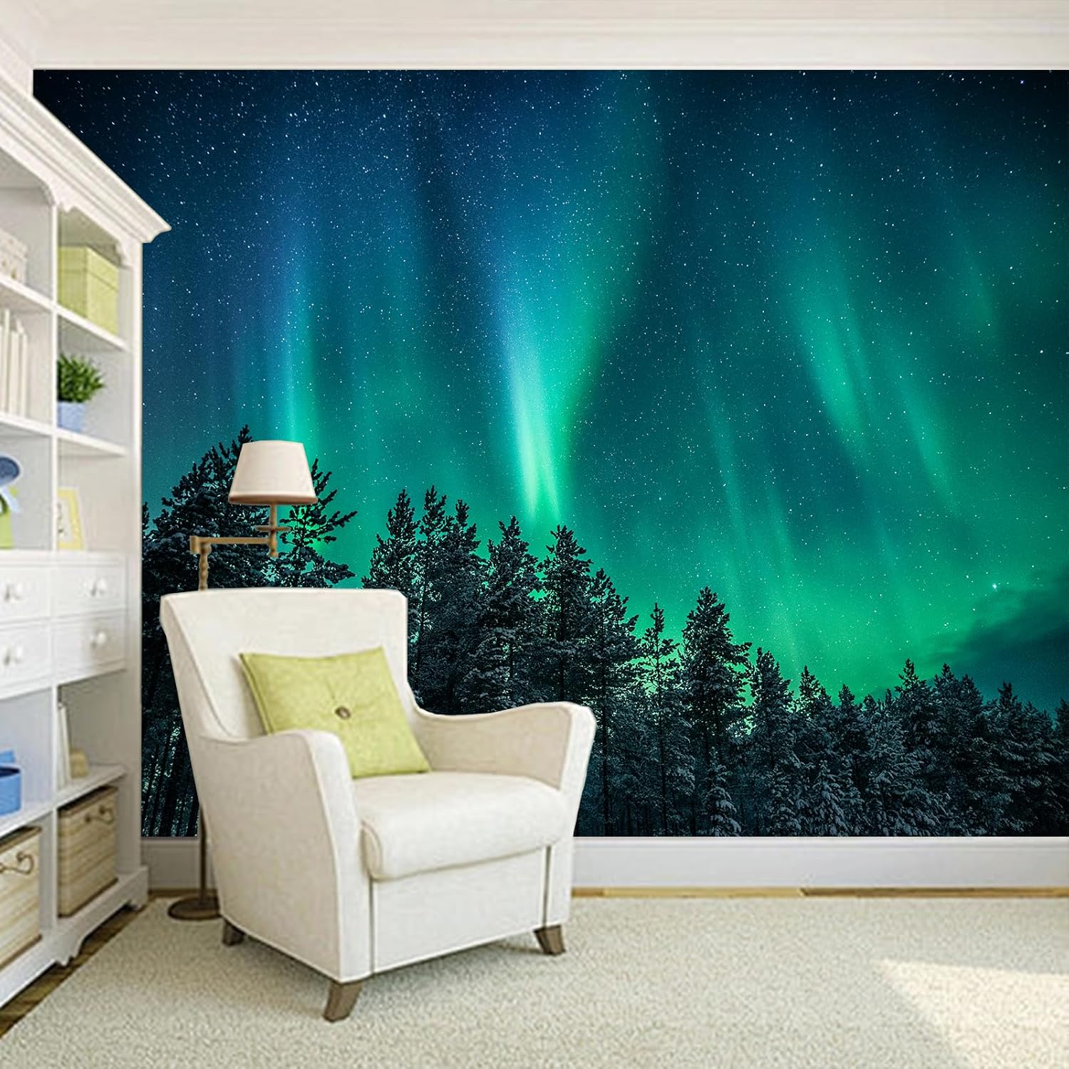 Large Northern Lights Tapestry - Wall Decor Lighting Tree recension och pris
