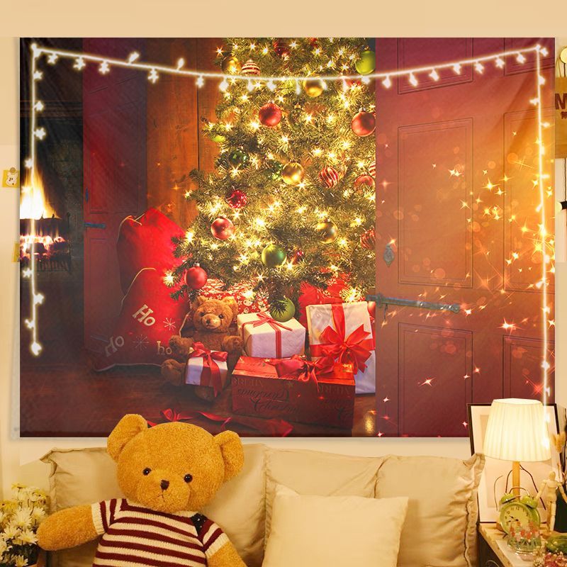 VIKAMA Wall Tapestry Christmas - Wall Decor Lighting Tree recension och pris