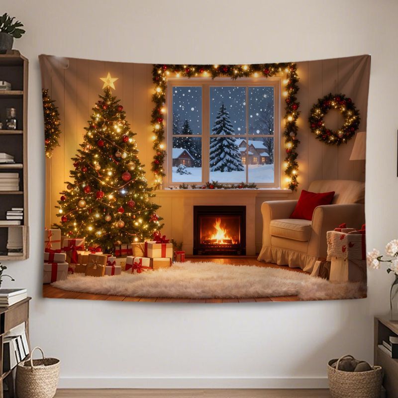 VIKAMA Wall Tapestry Christmas - Wall Decor Lighting Tree recension och pris