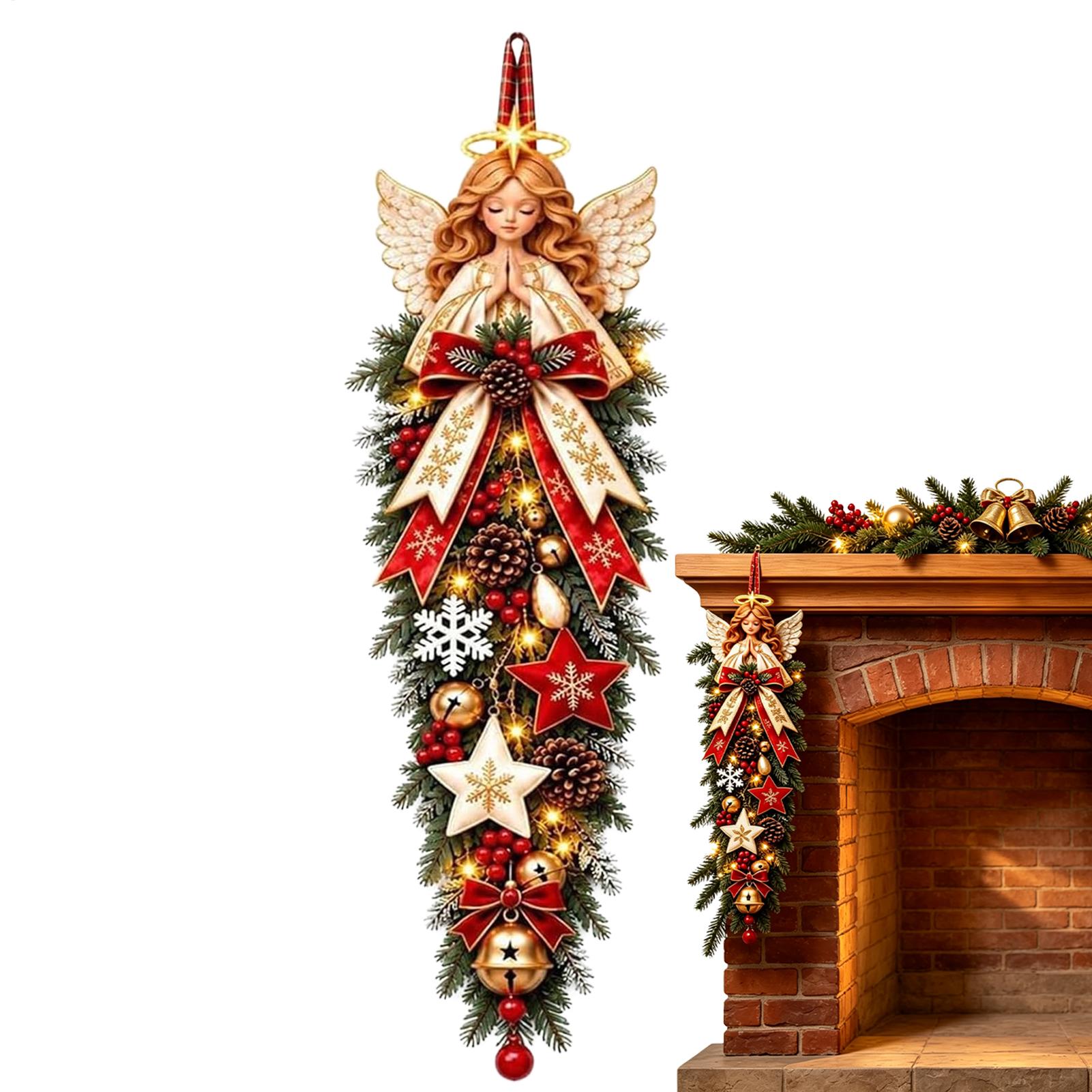 Lighted Angel Christmas Door S - Wall Decor Lighting Tree recension och pris